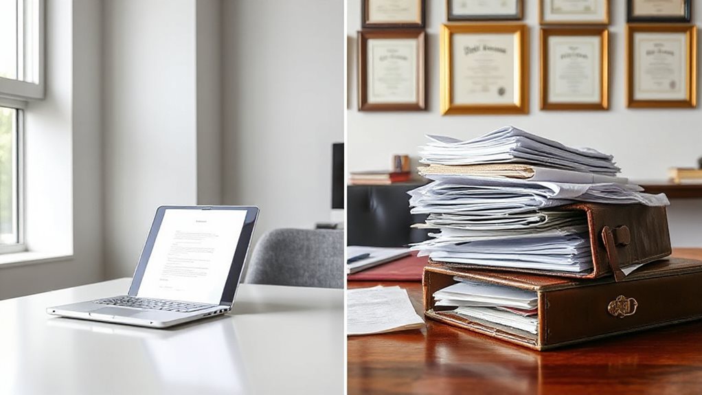 complete transparent academic and professional history