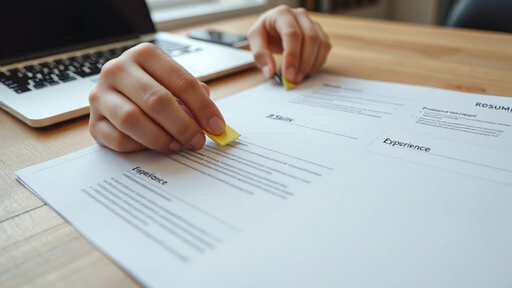 place job specific keywords strategically