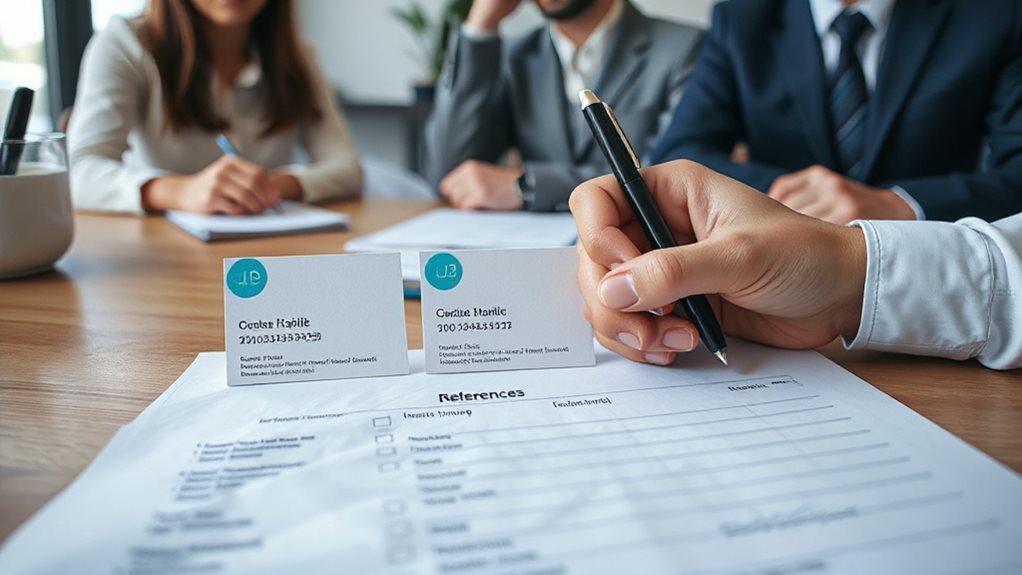 three recent professional references