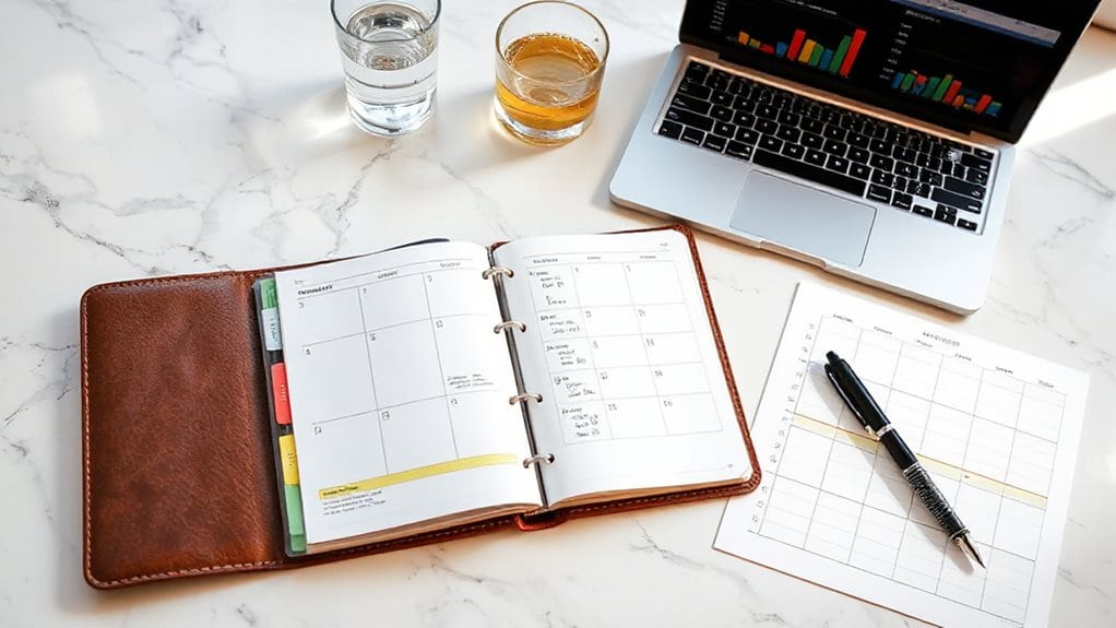 color code job search statuses weekly metrics