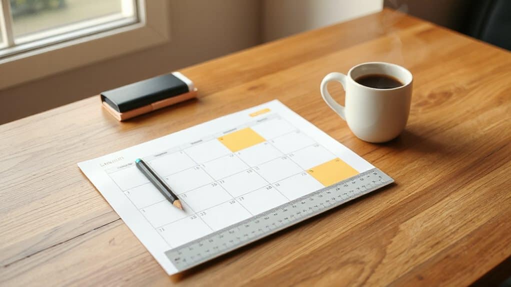 concrete weekly schedule proposal details