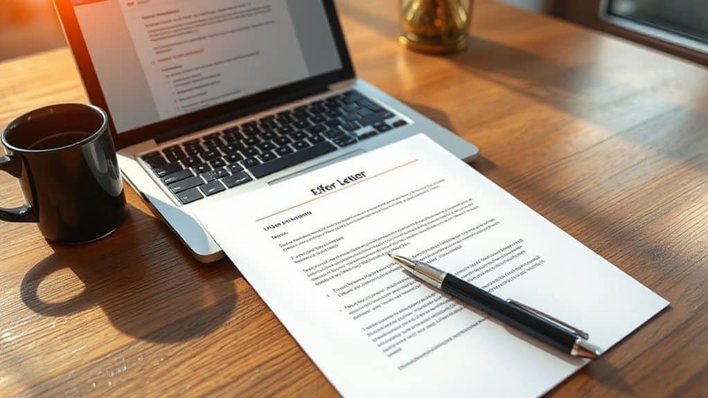 offer letter title salary start date