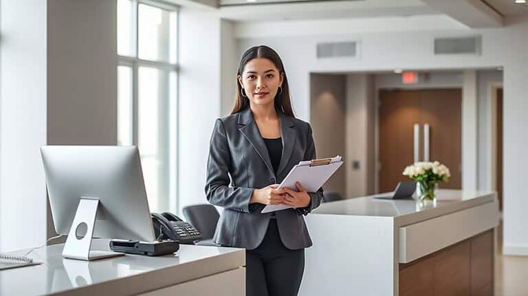 become receptionist with no experience